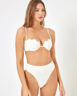 Outlet Sunrise Shell Bikini Top - Cream Underwire|Bikini Tops