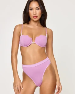 New Sunrise Shell Bikini Top - Mauve Underwire|Bikini Tops