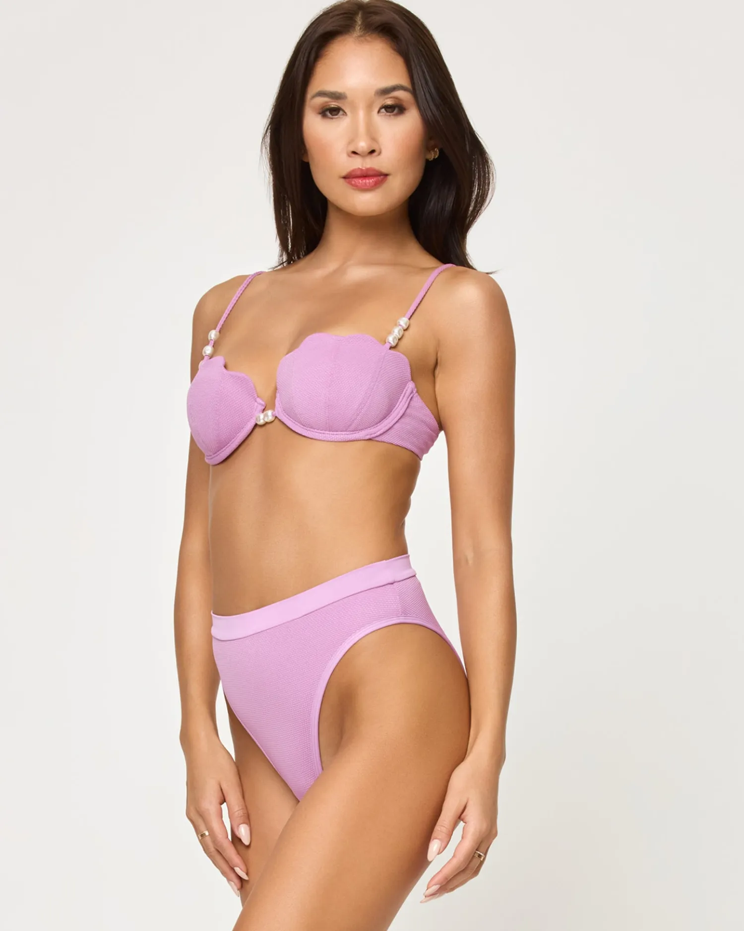 New Sunrise Shell Bikini Top - Mauve Underwire|Bikini Tops