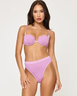 New Sunrise Shell Bikini Top - Mauve Underwire|Bikini Tops