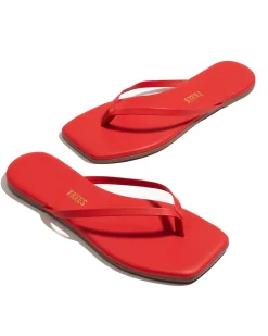 Online TKEES Square Toe Lily Sandals - Red Sandals