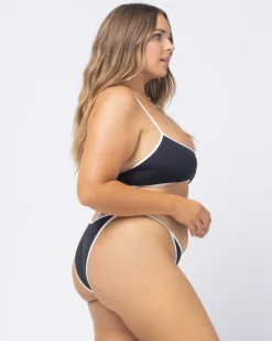 Clearance Tommy Bikini Bottom - Black Cream Bitsy|Bikini Bottoms