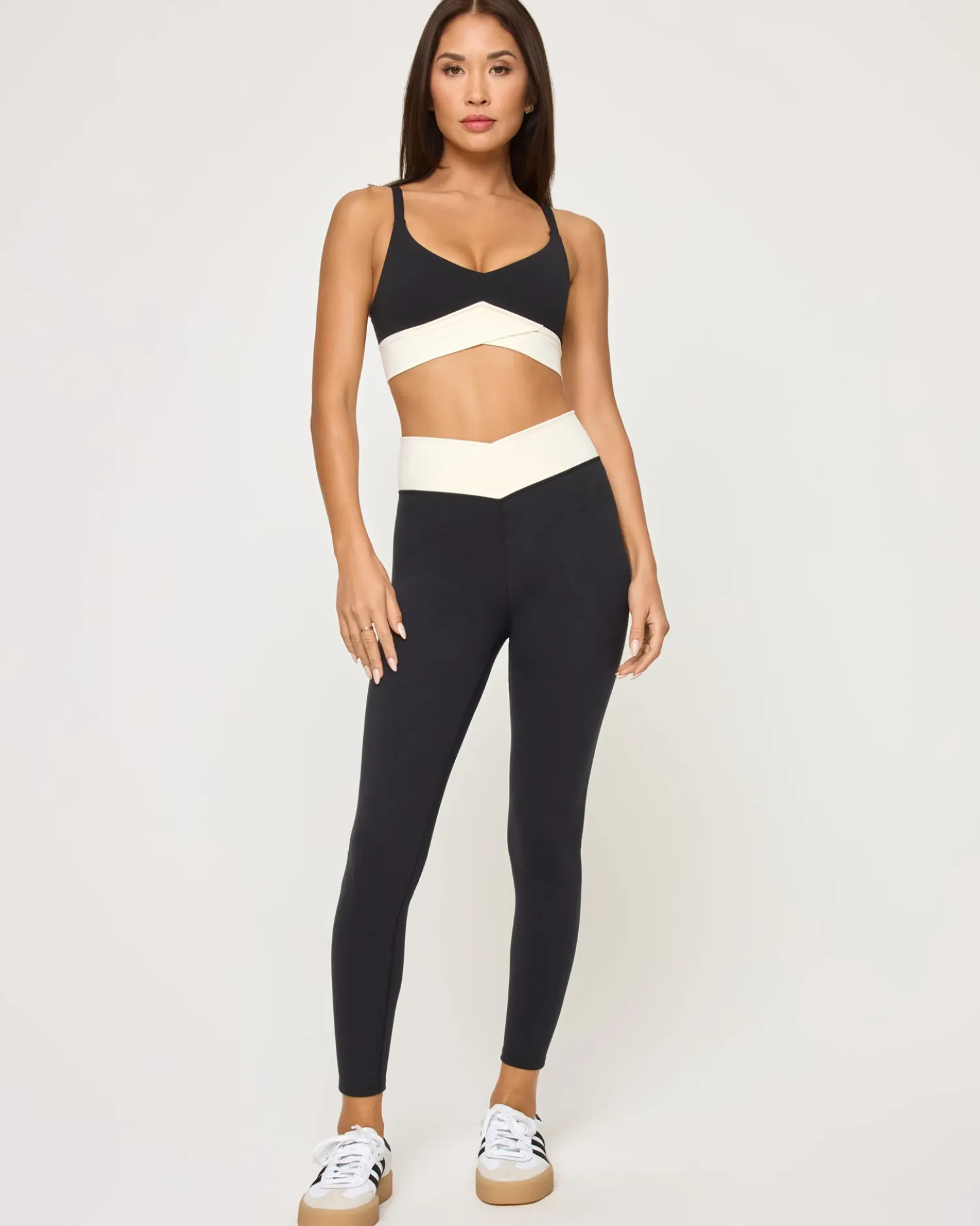 Best Unmatched Legging - Black-Cream Bottoms