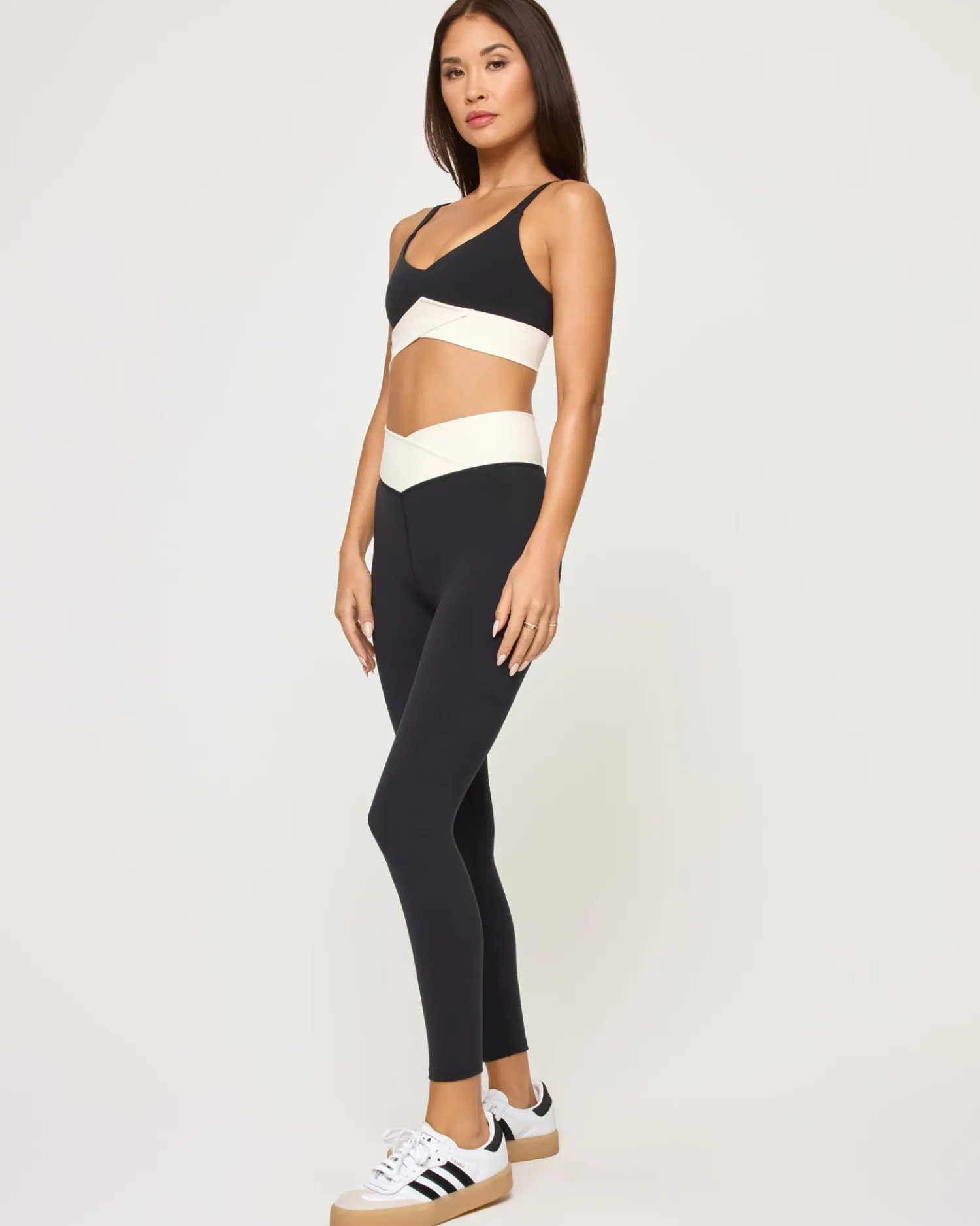 Best Unmatched Legging - Black-Cream Bottoms