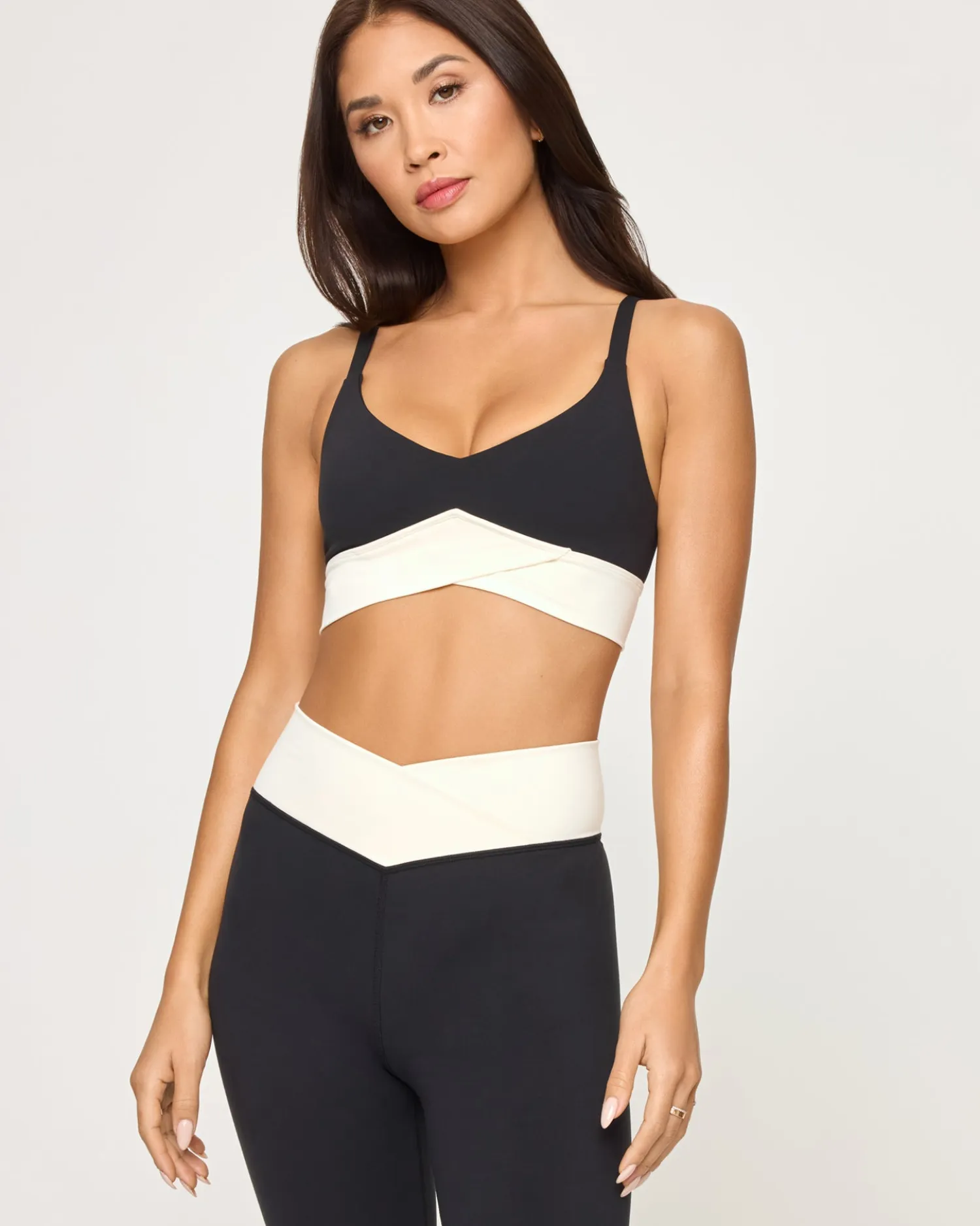 Best Unmatched Legging - Black-Cream Bottoms