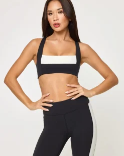 Hot Uppercut Bra - Black-Cream Tops & Bras