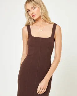 Clearance Vivienne Dress - Espresso Dresses|Basics