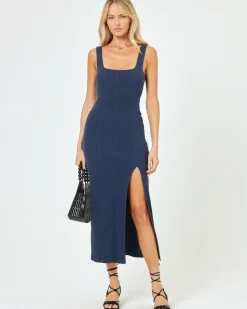 Clearance Vivienne Dress - Slate Basics|Dresses