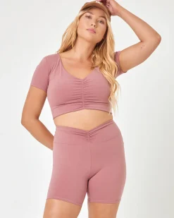 Clearance Warren Crop - Rose Tops & Bras