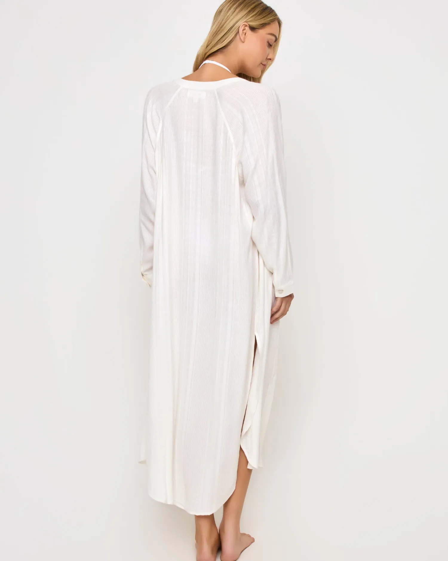 Hot Yoli Shirtdress - Cream Cover-ups